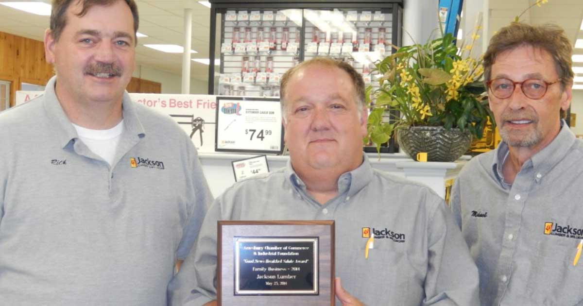 Amesbury Chamber of Commerce Recognizes Jackson Lumber & Millwork as Family Business of the Year